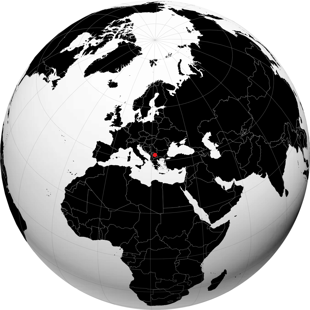 Kumanovo on the globe