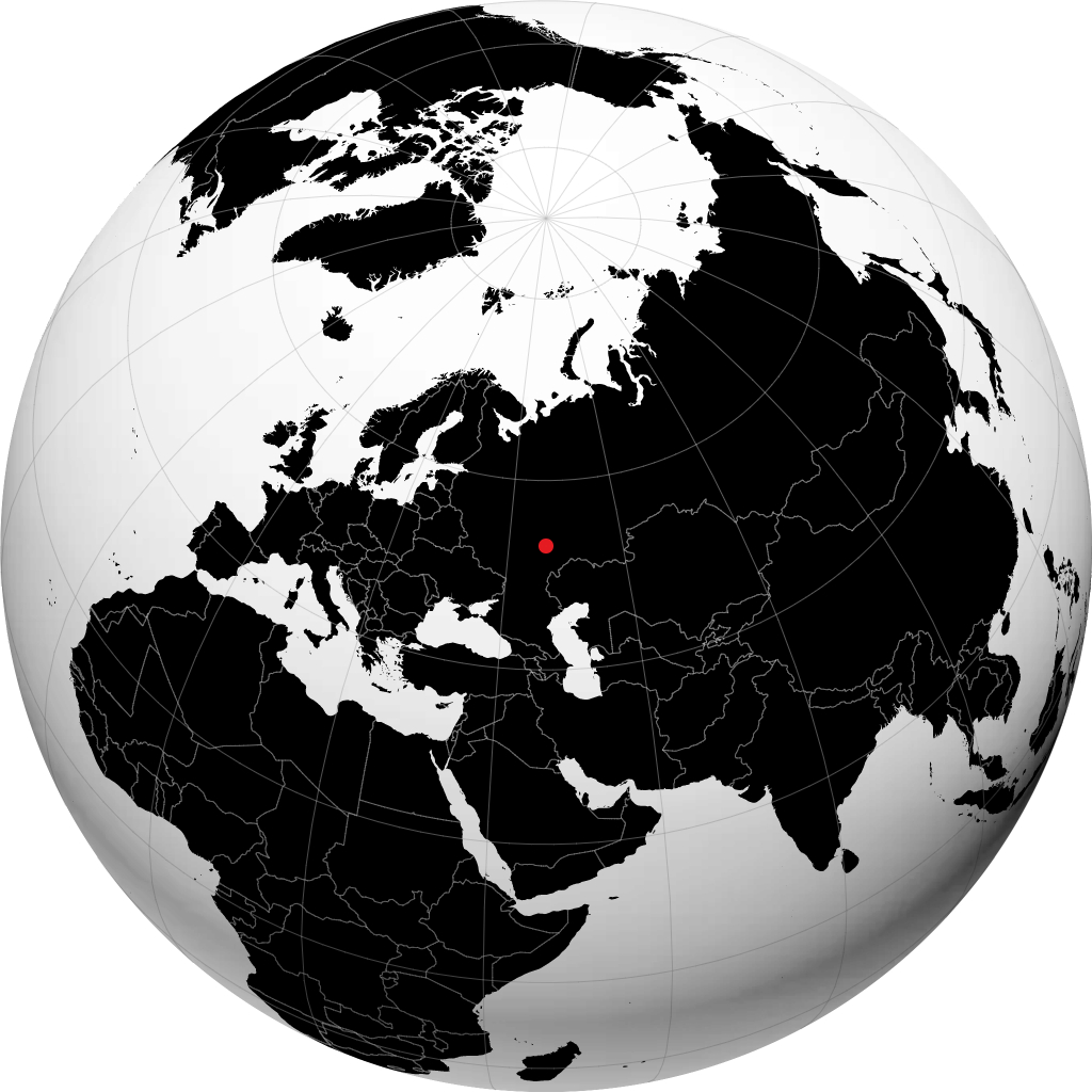 Kuznetsk on the globe