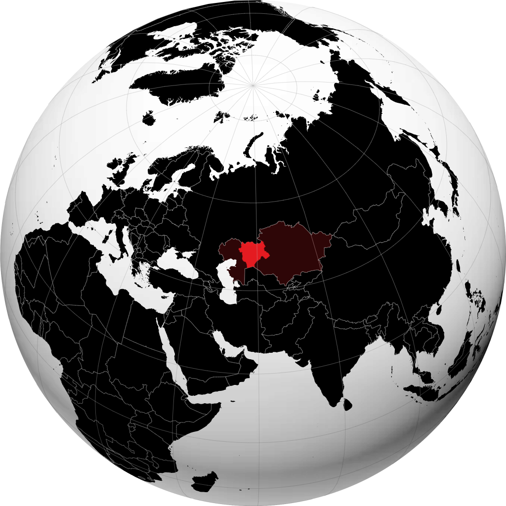 Aktyubinskaya Oblast\' on the globe