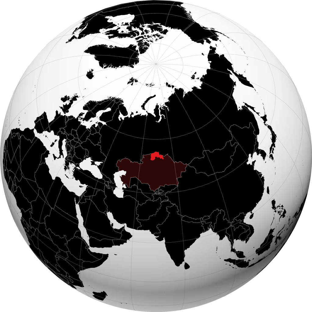 Severo-Kazakhstanskaya Oblast\' on the globe