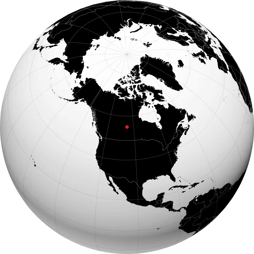 La Ronge on the globe