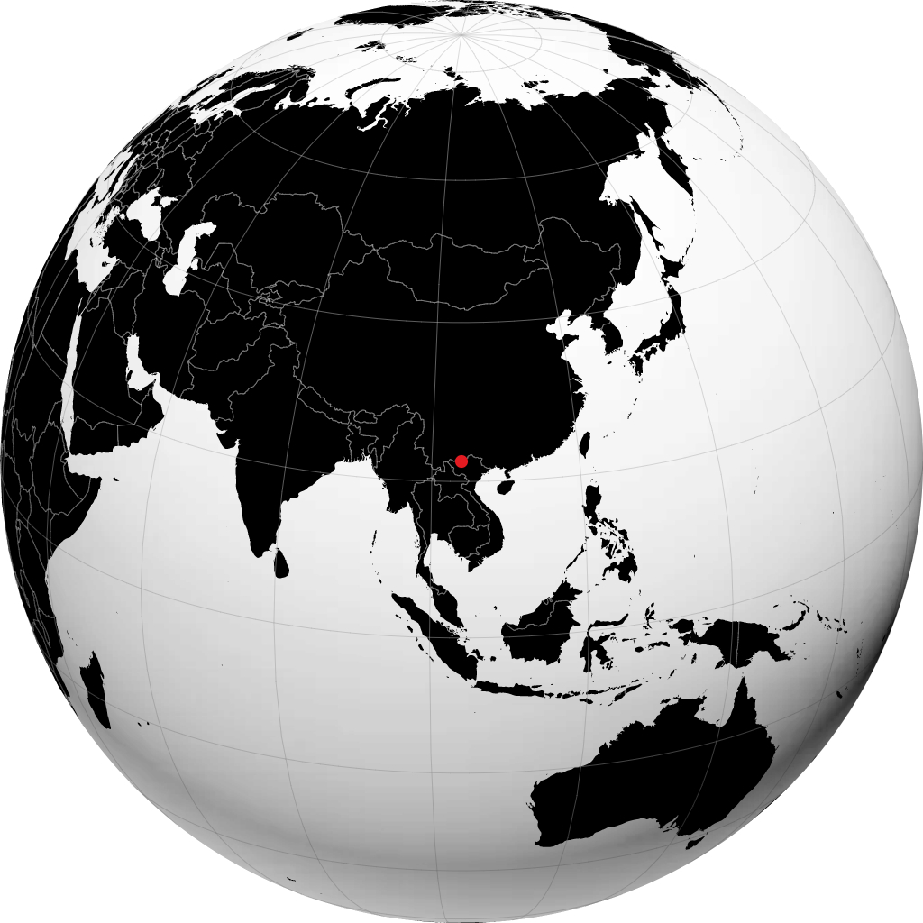 Lao Cai on the globe