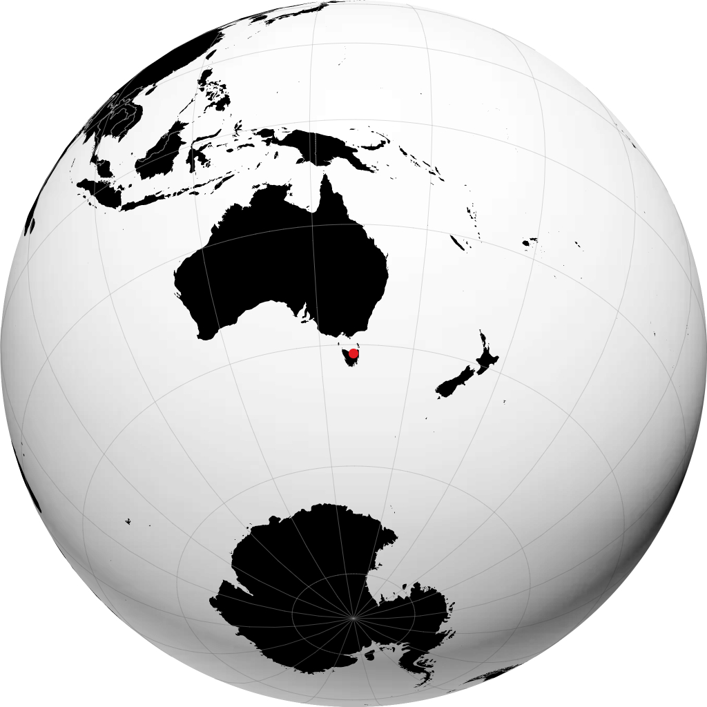 Launceston on the globe