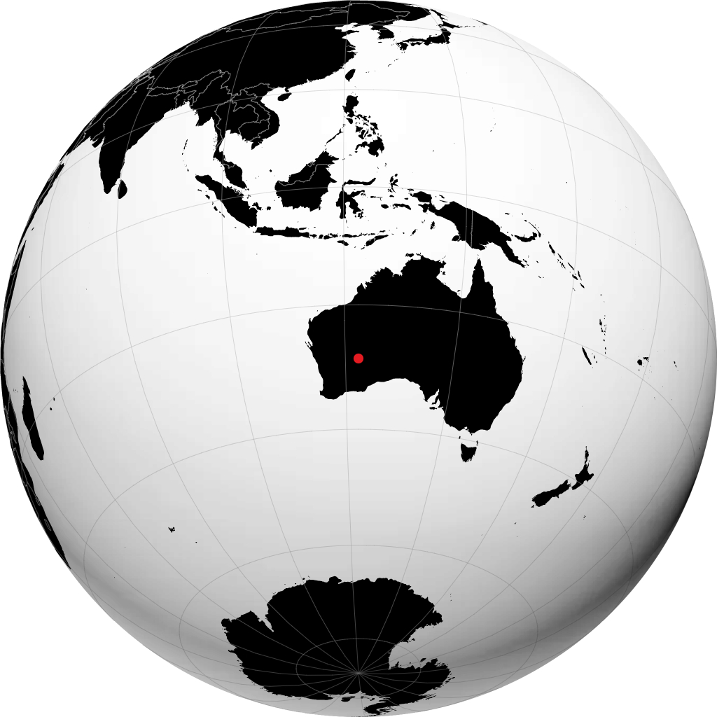 Laverton on the globe