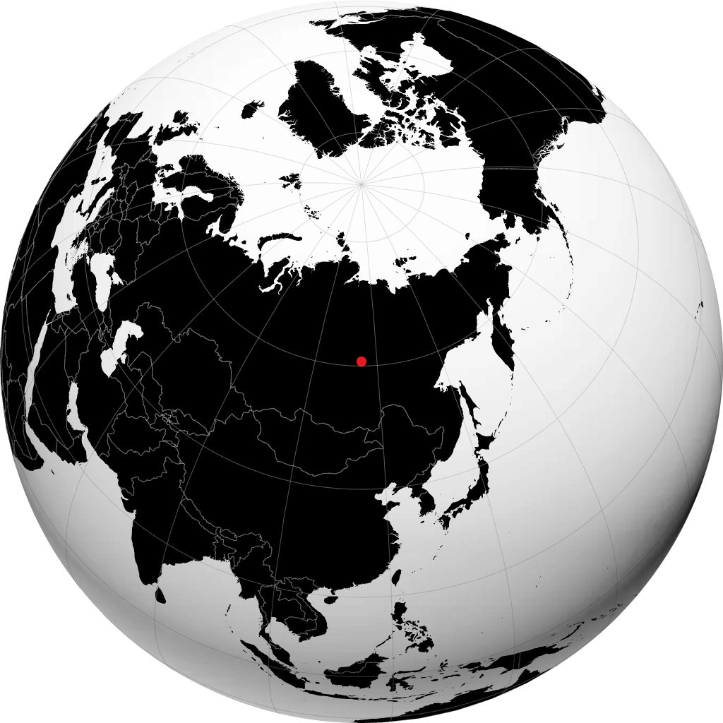 Lensk on the globe