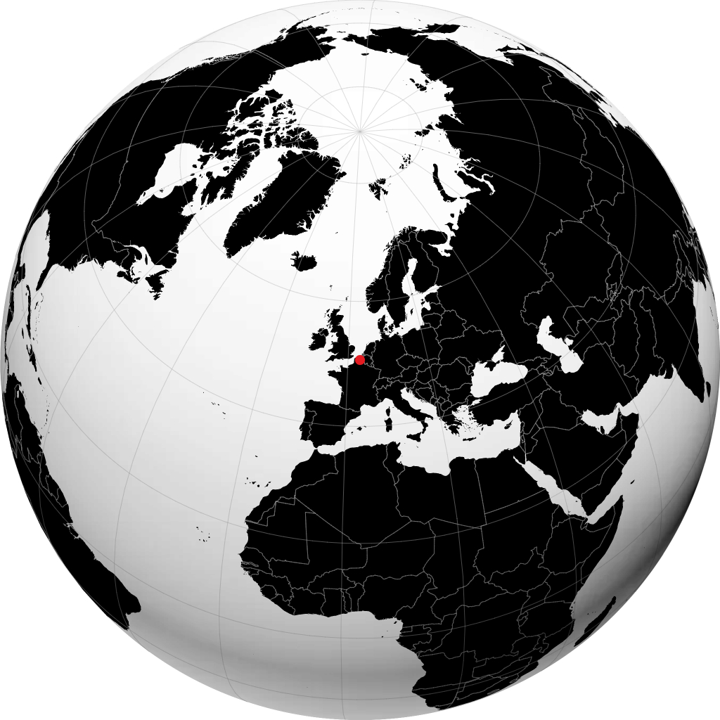 Lille on the globe