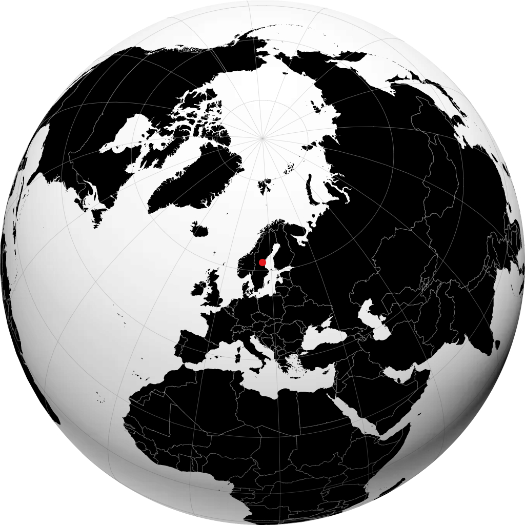 Ljusdal on the globe