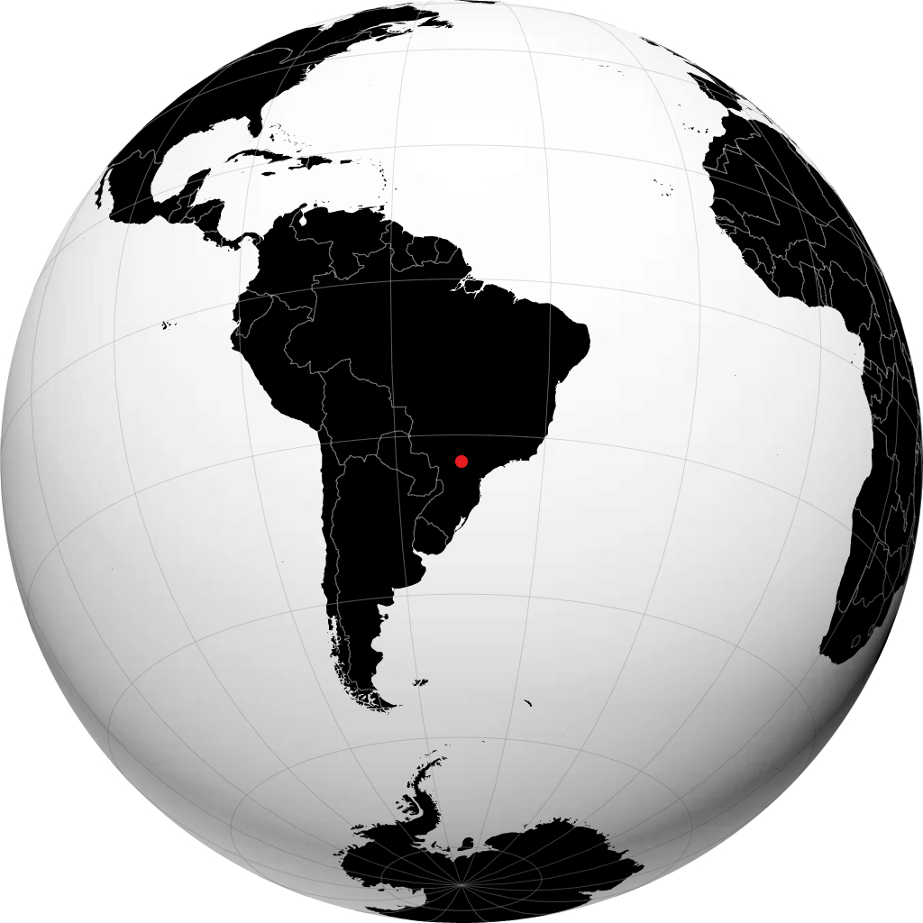 Londrina on the globe