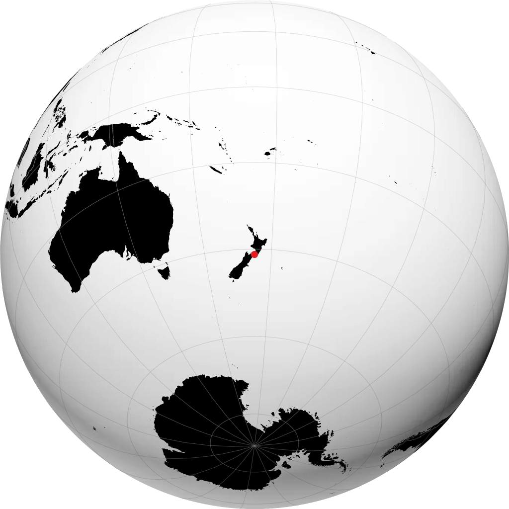 Lower Hutt on the globe