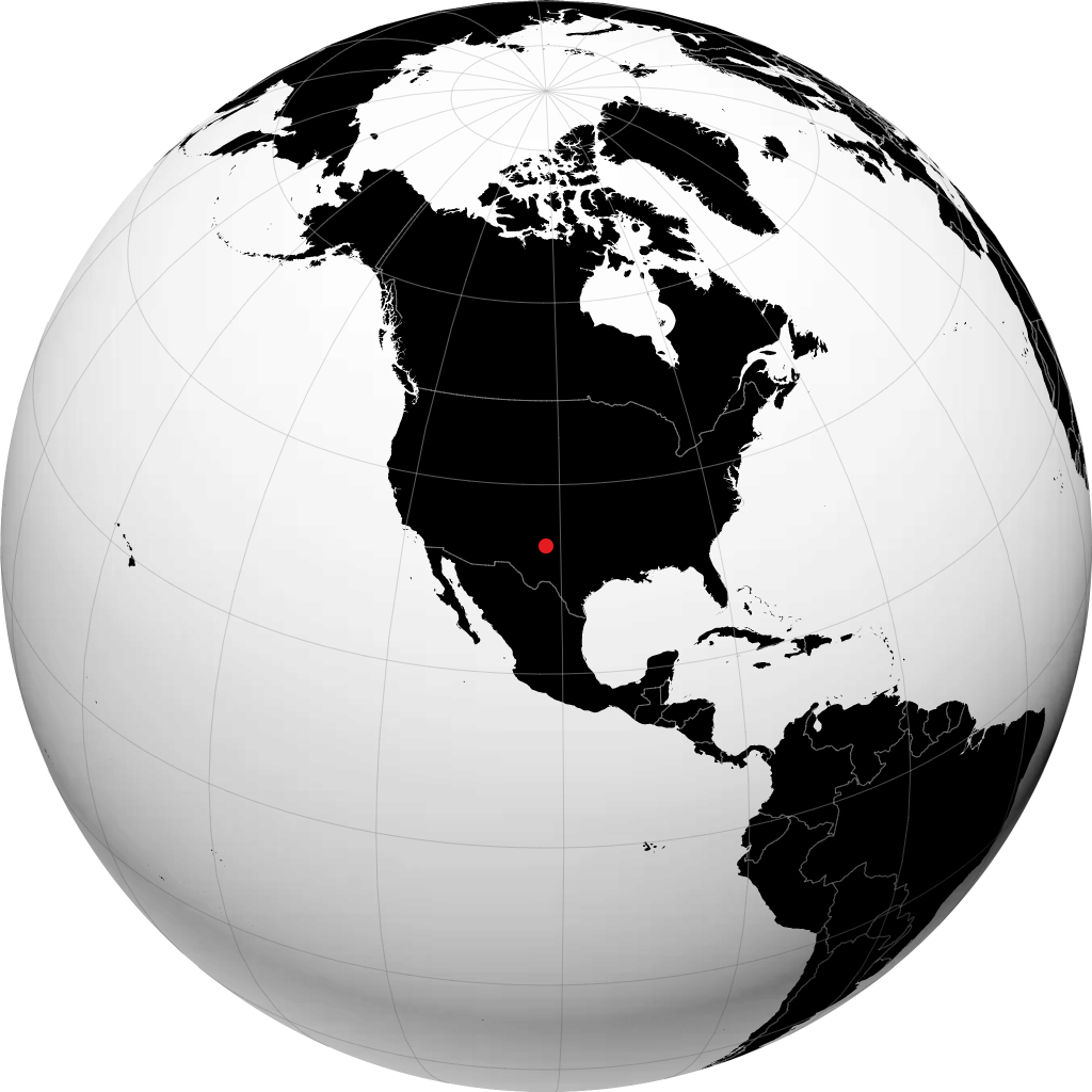 Lubbock on the globe