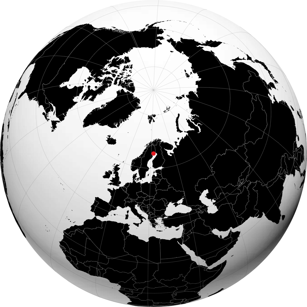 Luleå on the globe