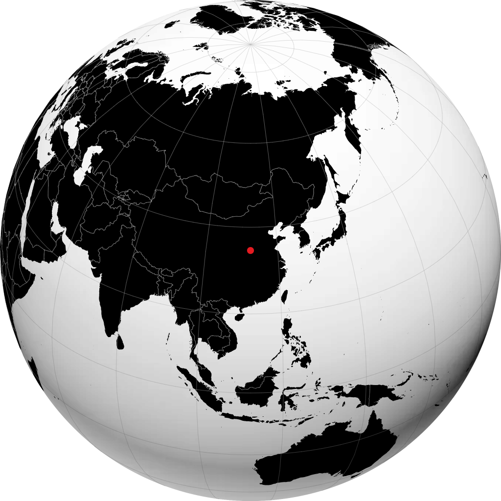 Luoyang on the globe