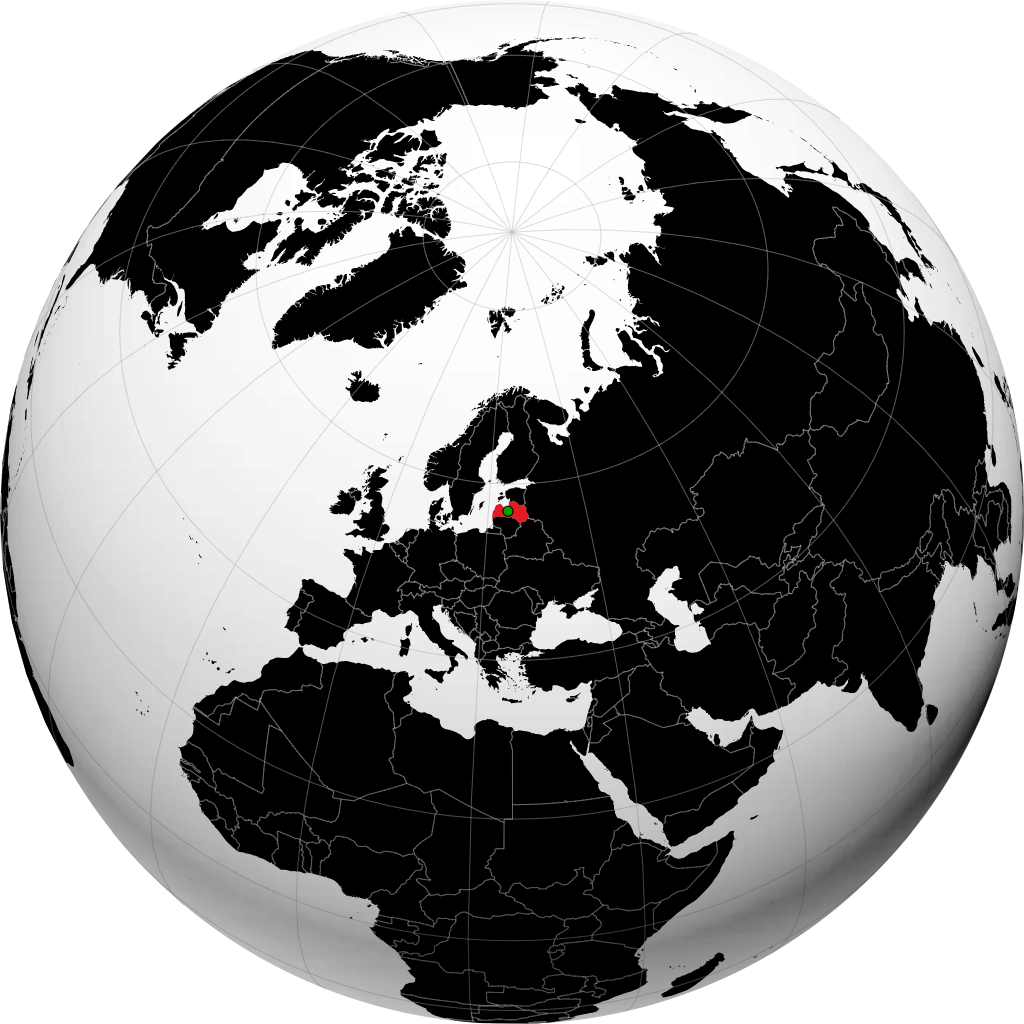 Latvia on the globe