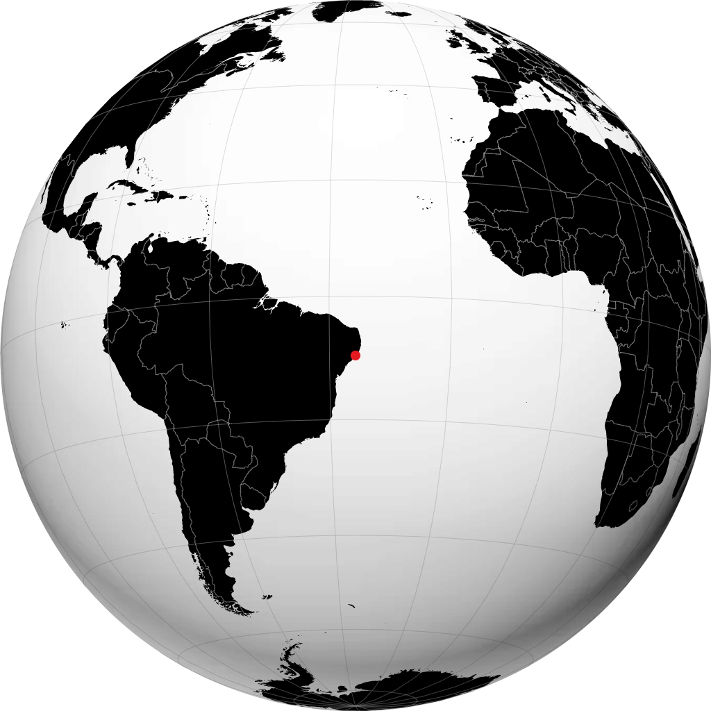 Maceió on the globe