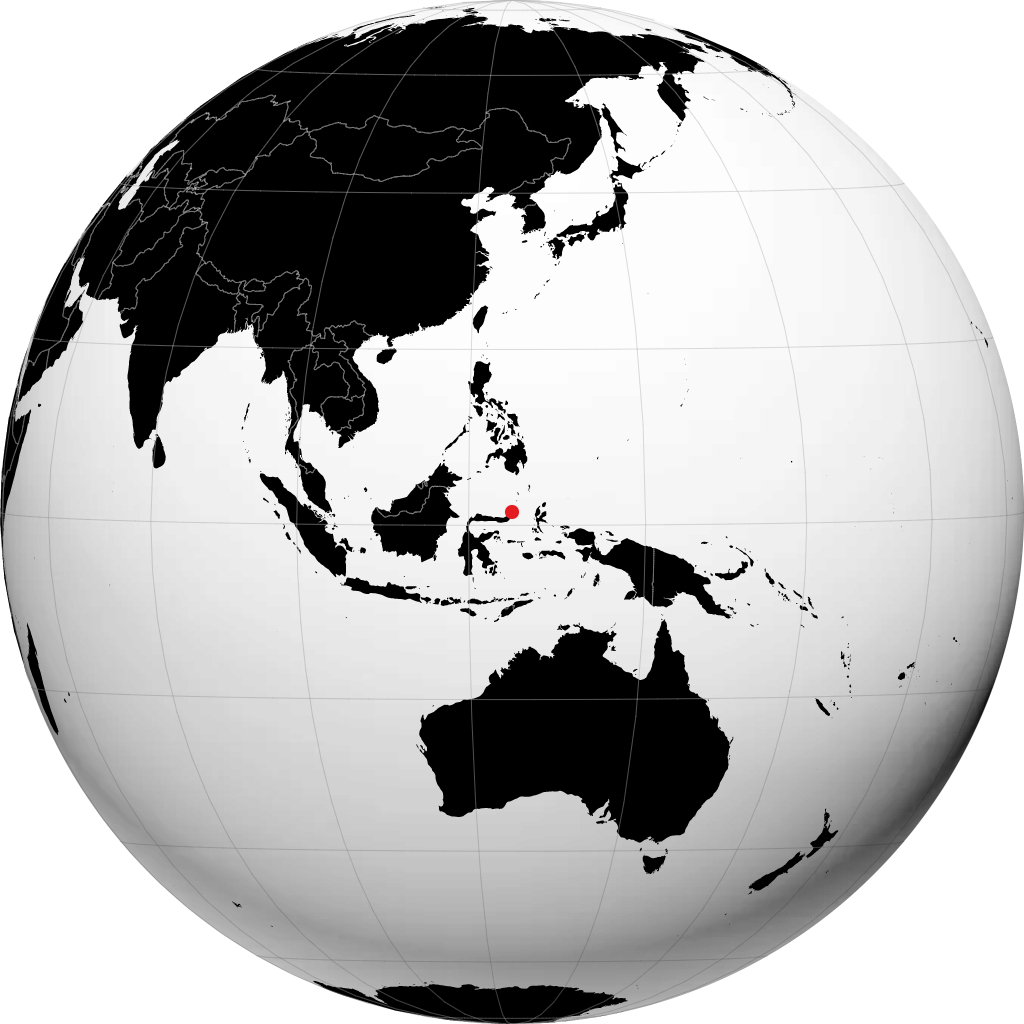 Manado on the globe