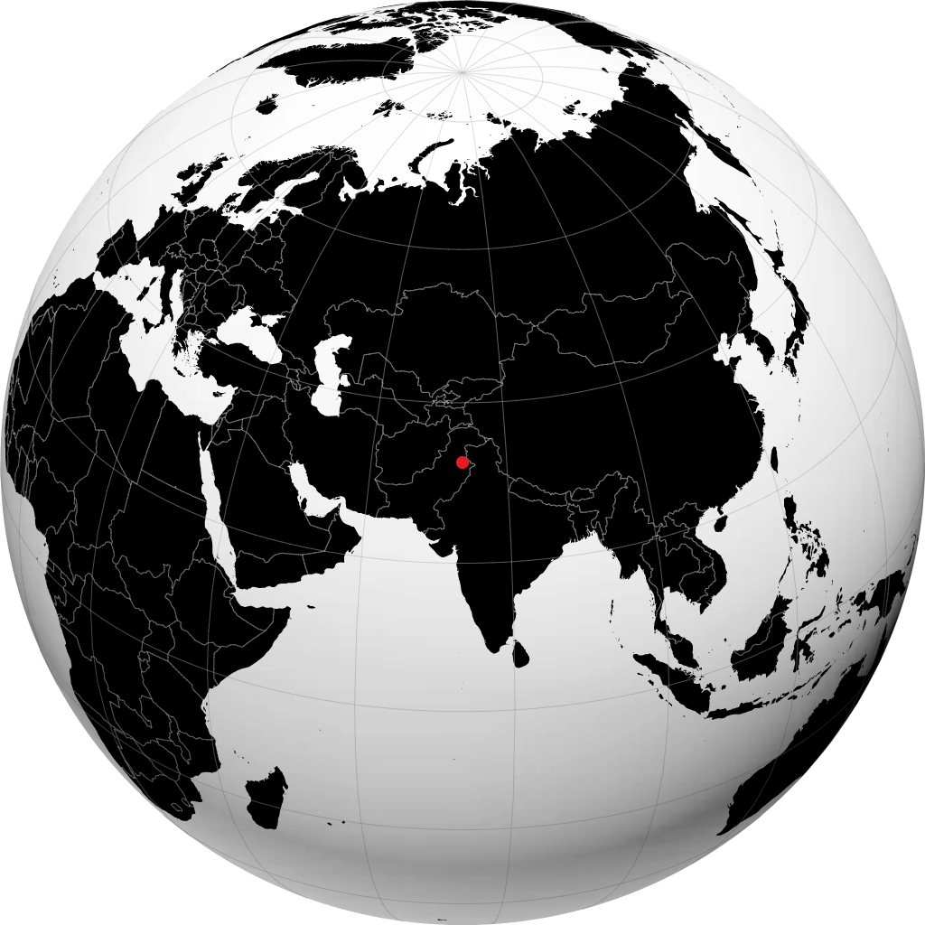 Mandi Bahauddin on the globe