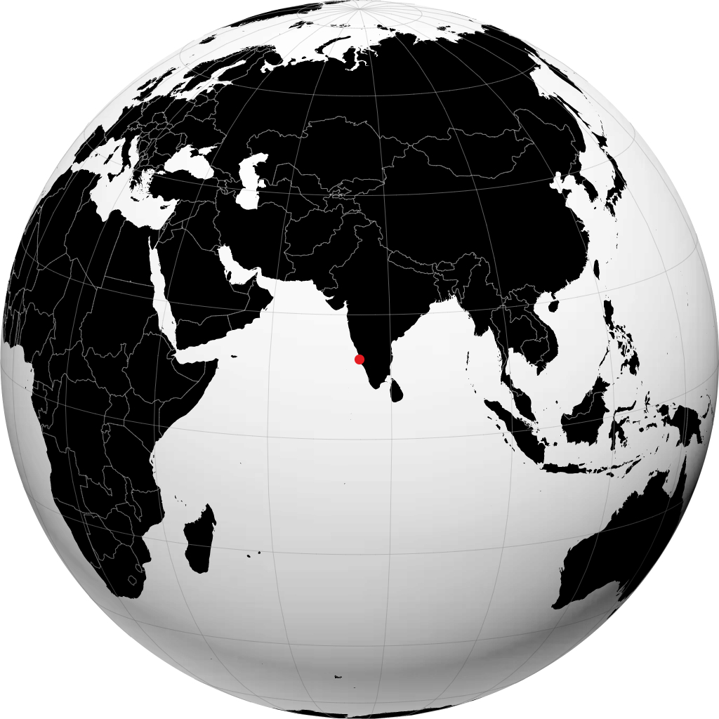 Mangalore on the globe