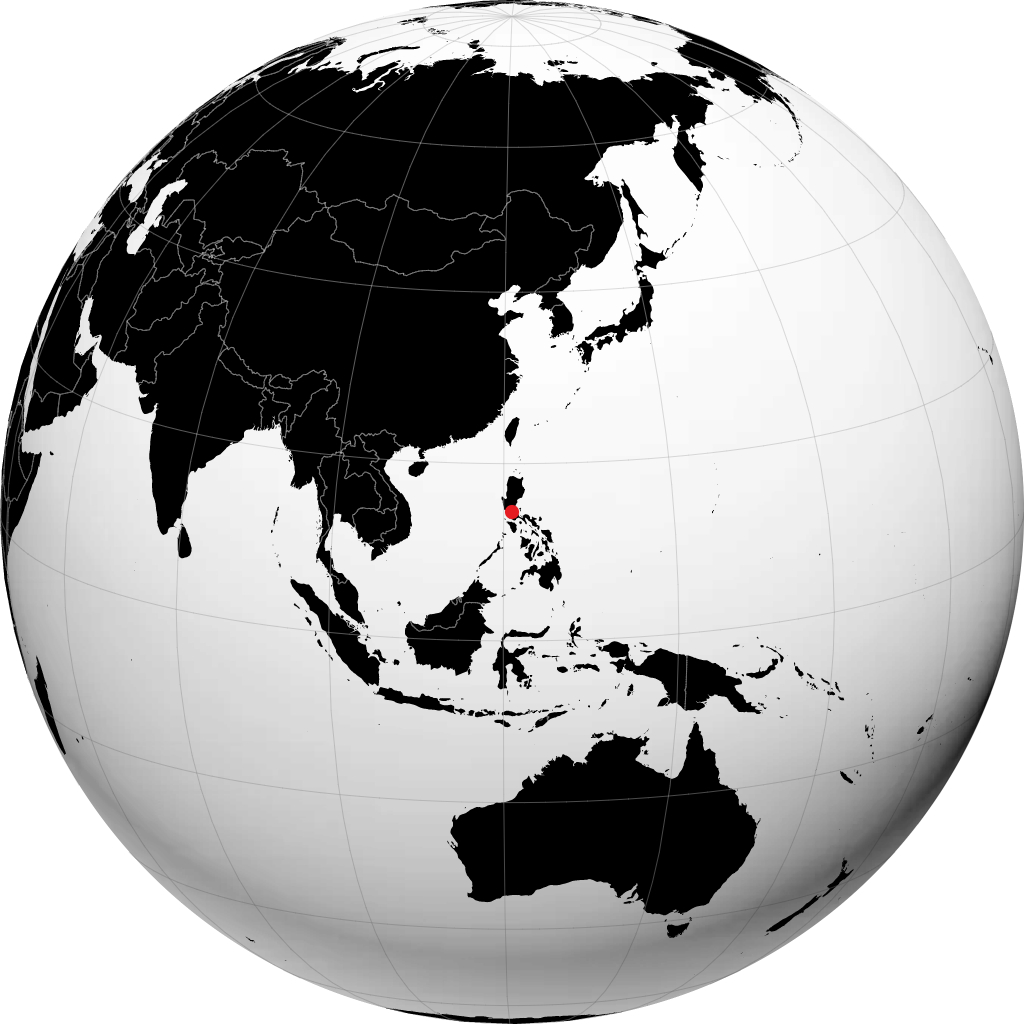 Manila on the globe