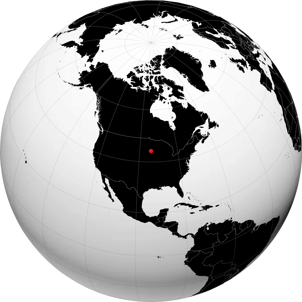 Mankato on the globe