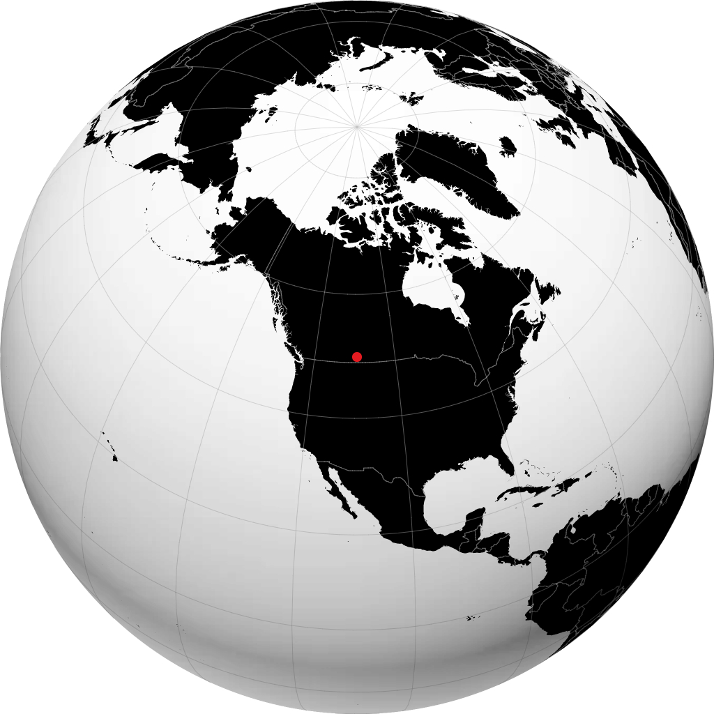 Maple Creek on the globe