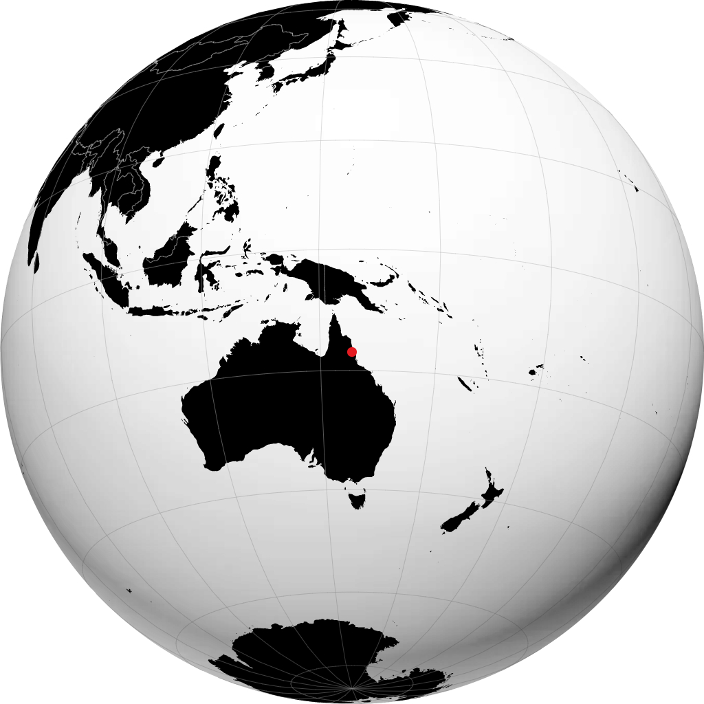 Mareeba on the globe