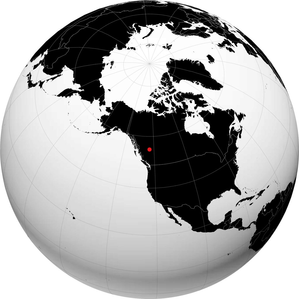 McLeod Lake on the globe