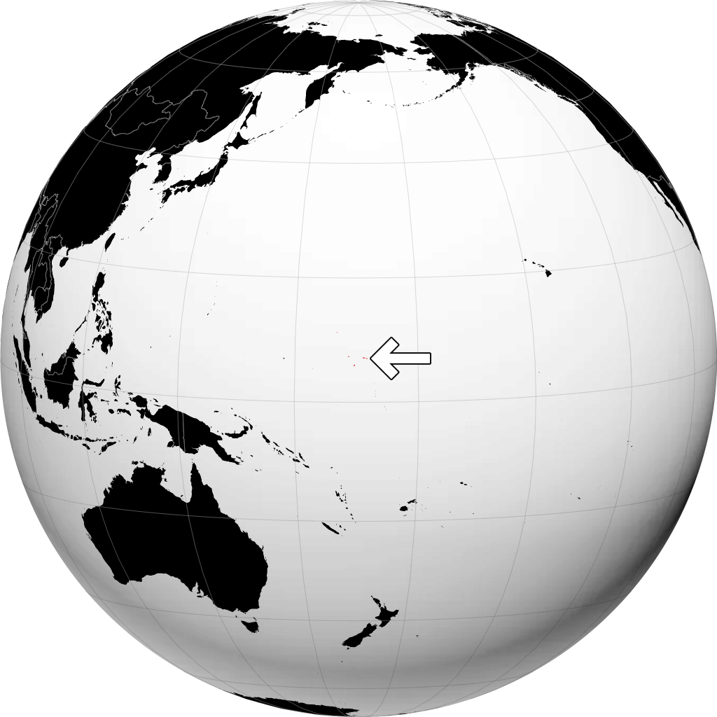 Marshall Islands on the globe