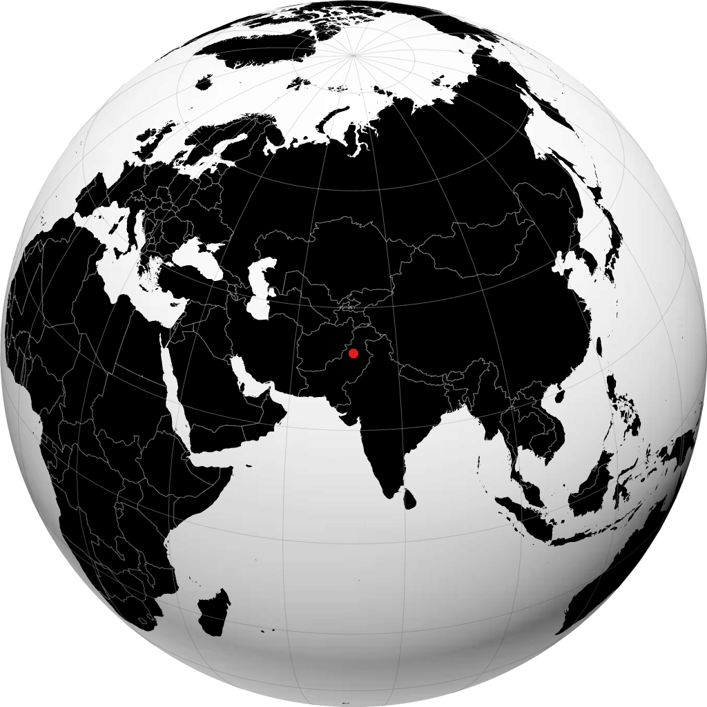 Mianwali on the globe