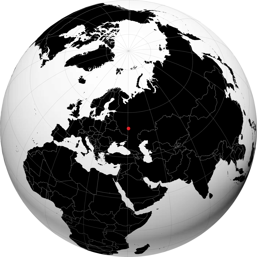 Michurinsk on the globe