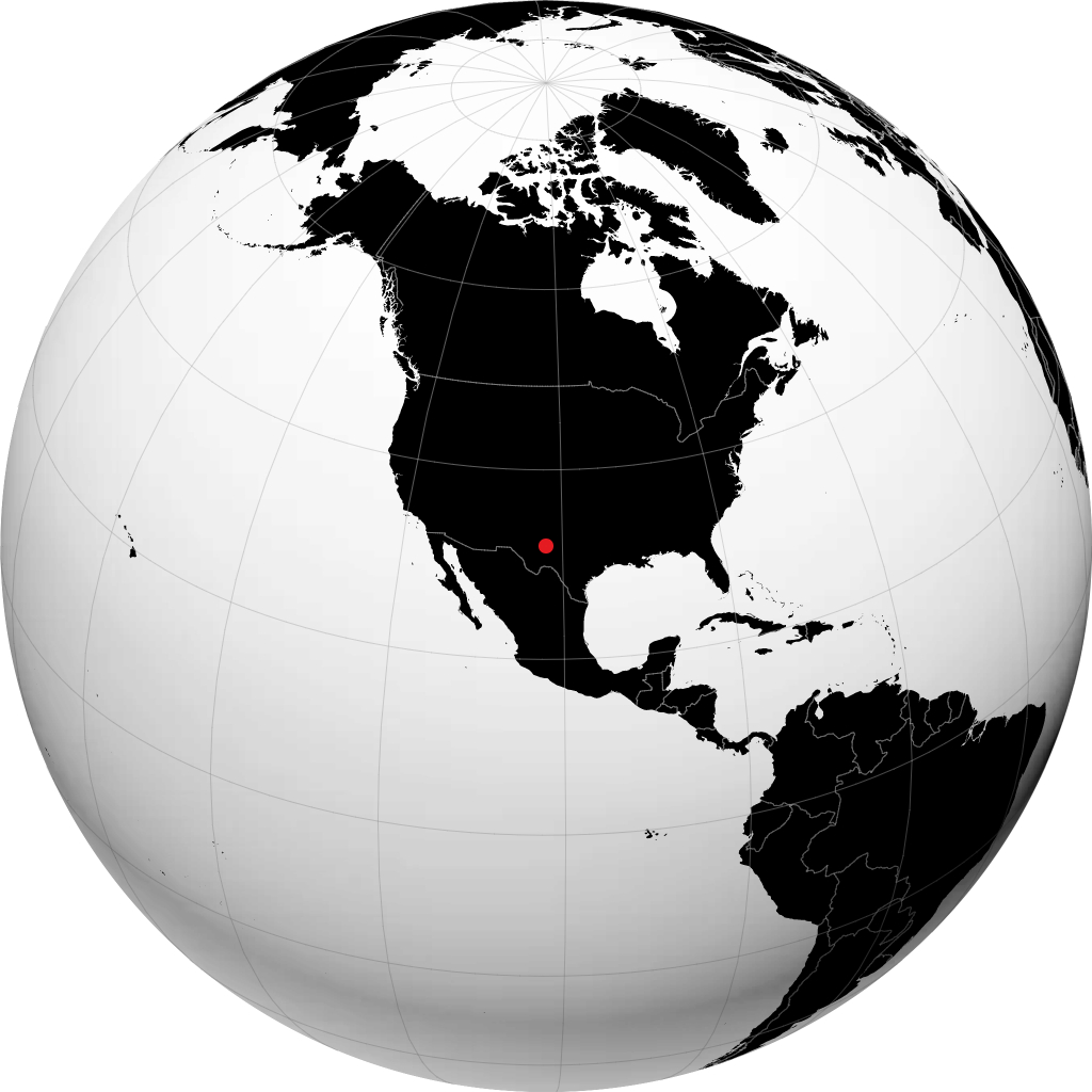 Midland on the globe