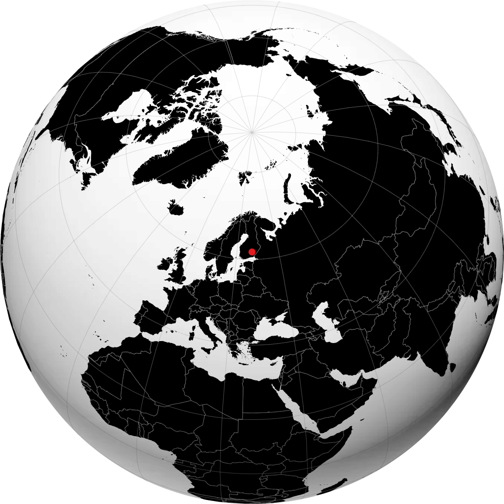 Mikkeli on the globe