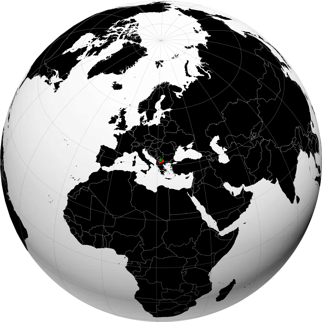 Macedonia on the globe