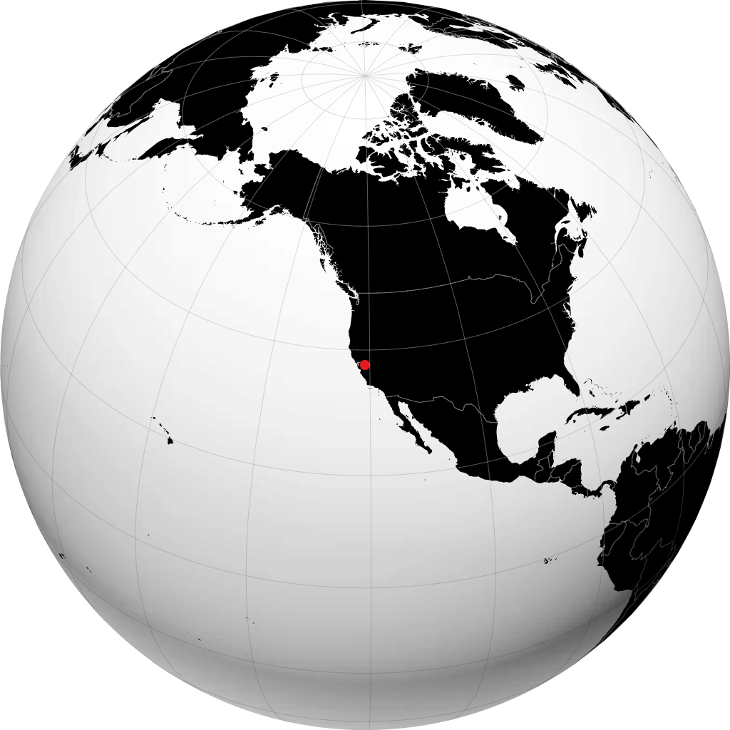 Modesto on the globe