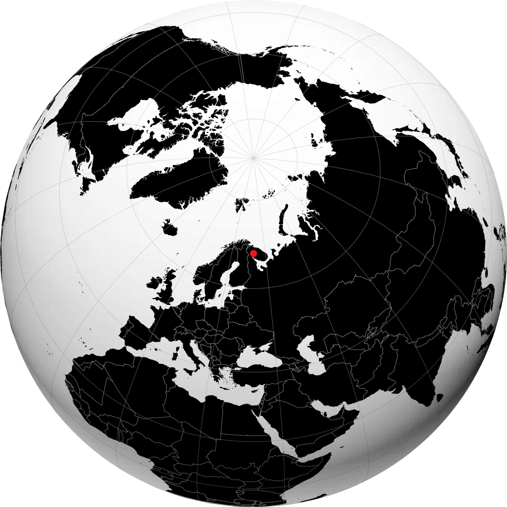 Monchegorsk on the globe