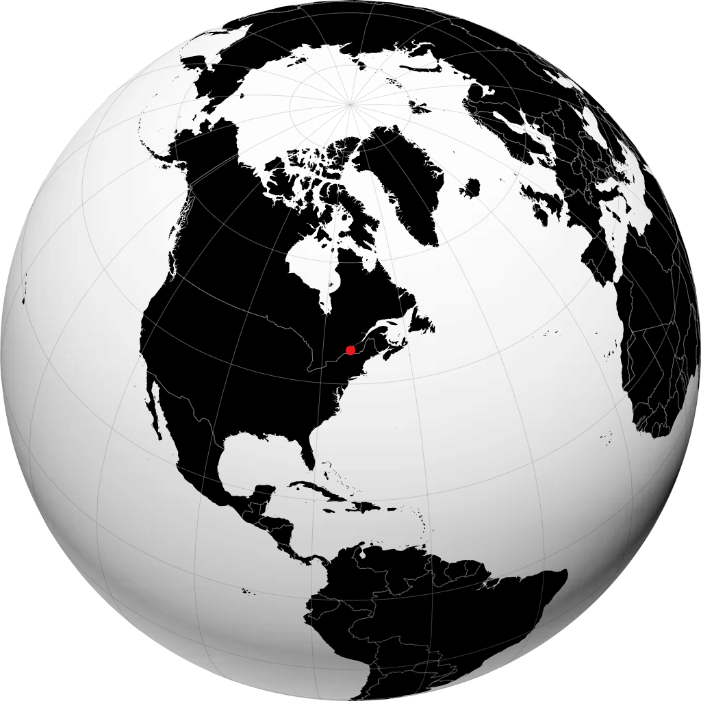 Montreal on the globe