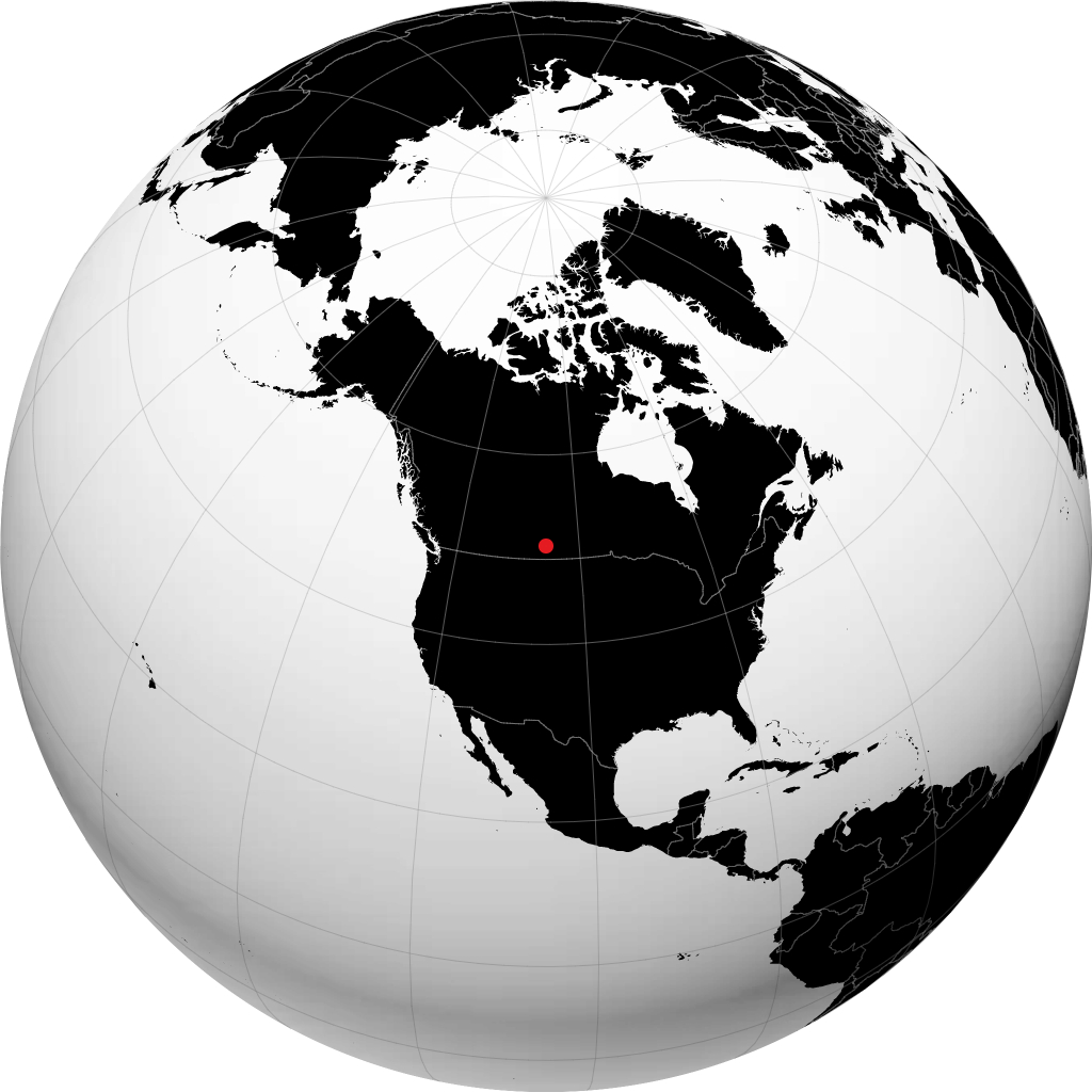 Moose Jaw on the globe