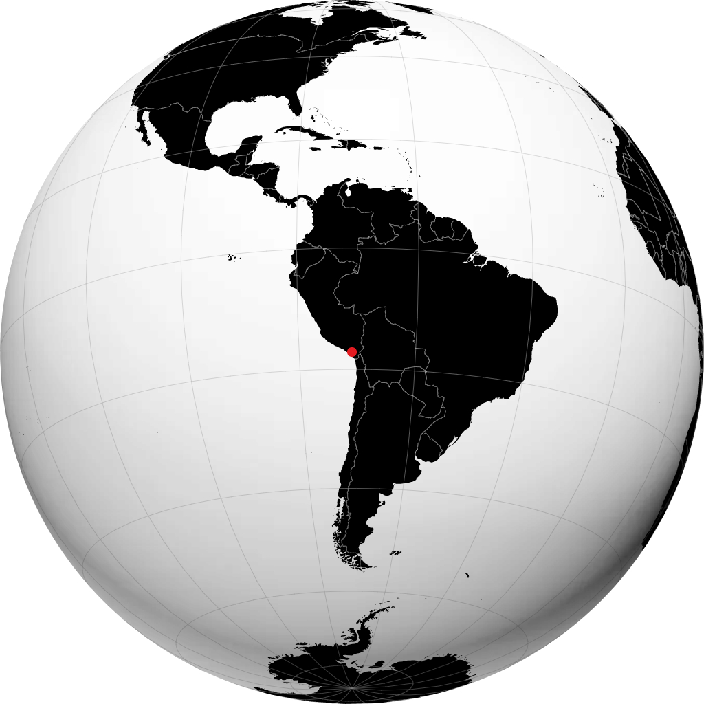 Moquegua on the globe