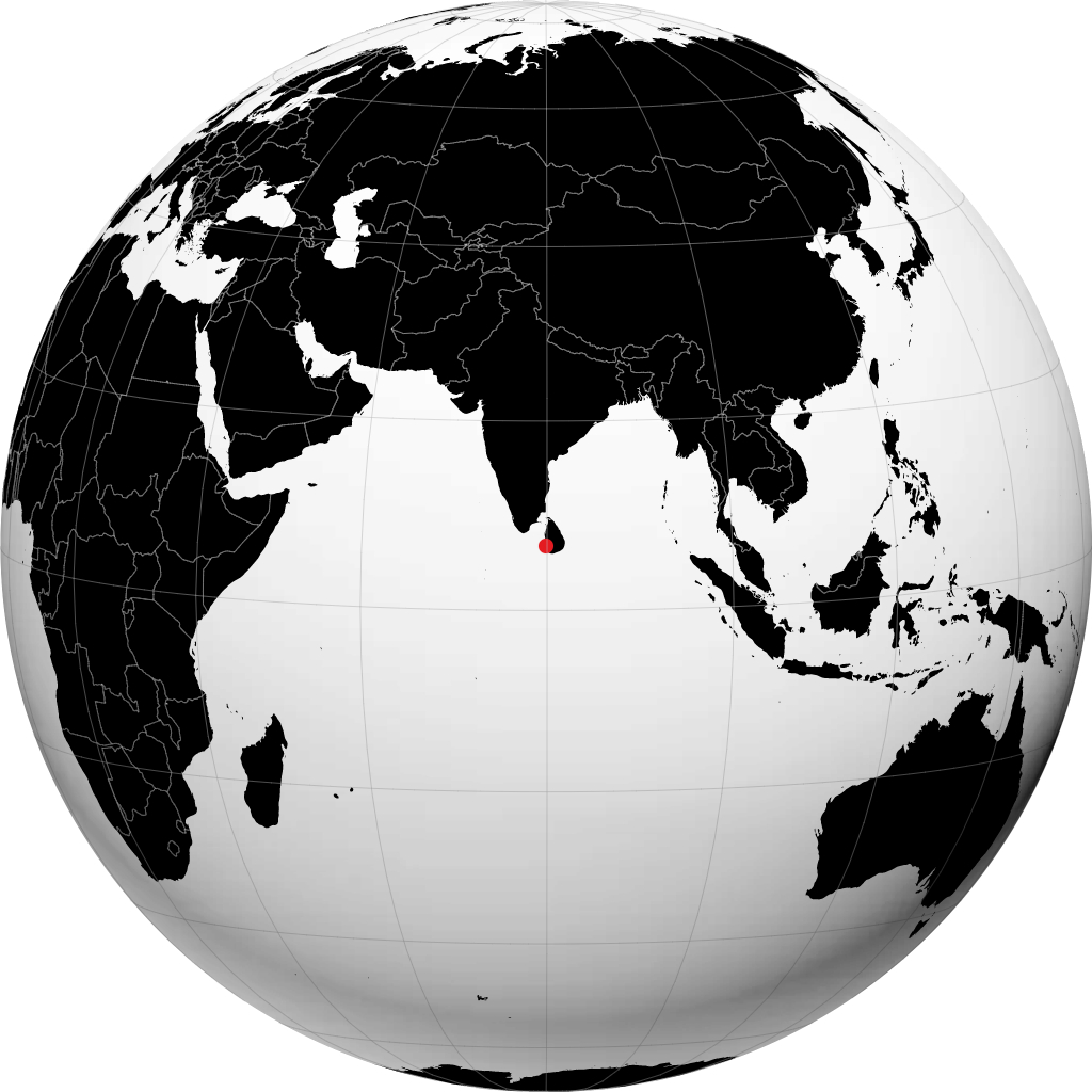 Moratuwa on the globe