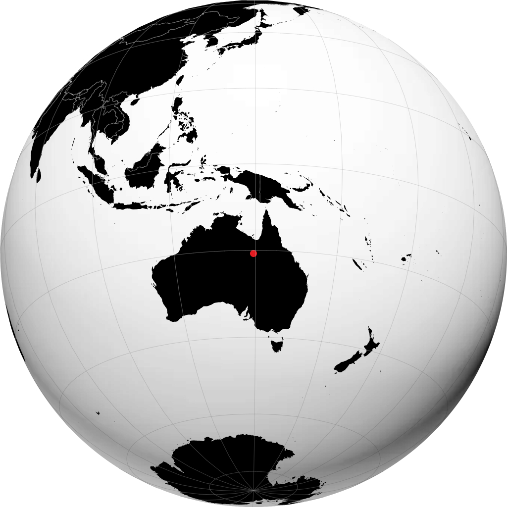 Mount Isa on the globe