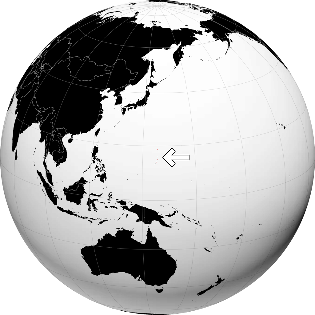 Northern Mariana Islands on the globe