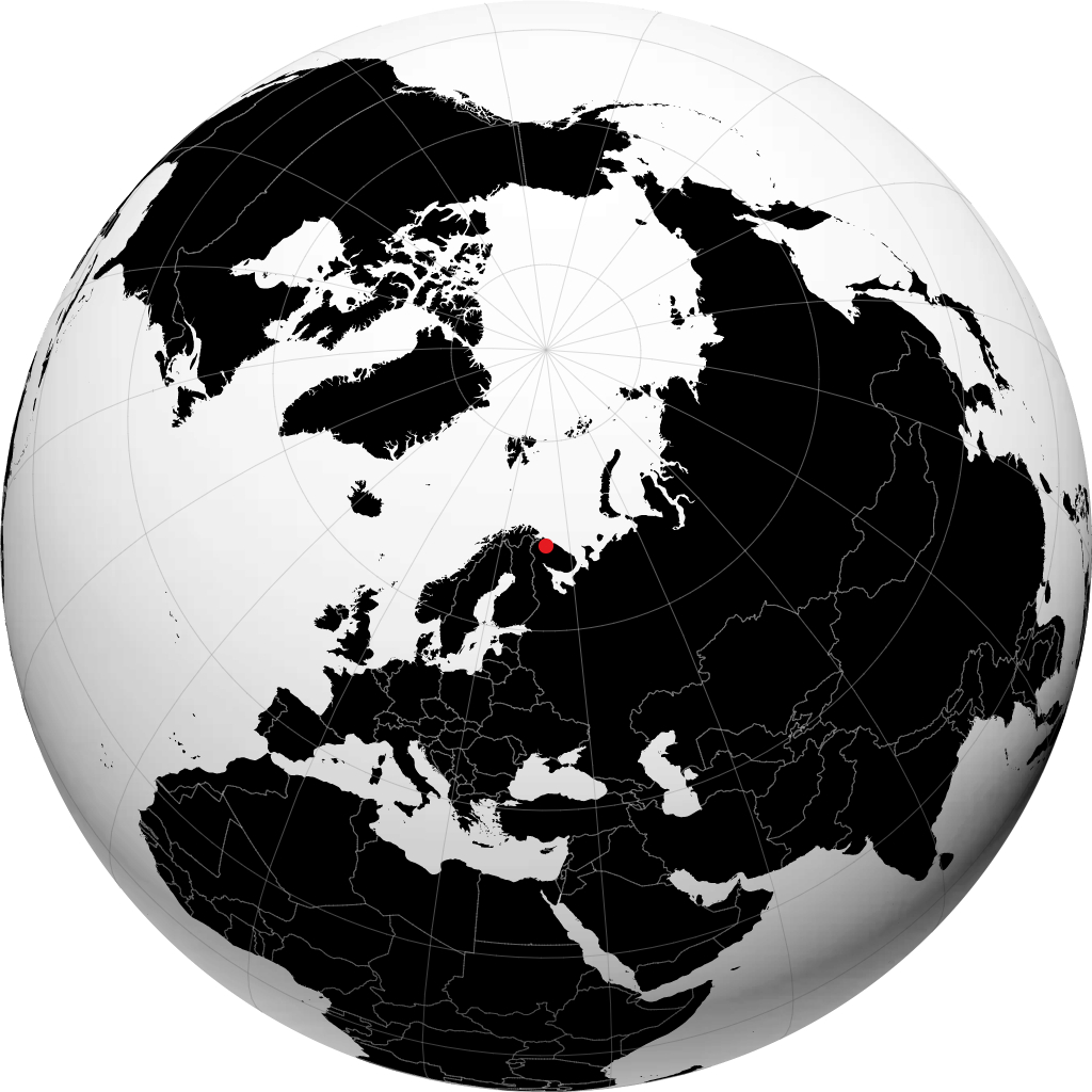 Murmansk on the globe