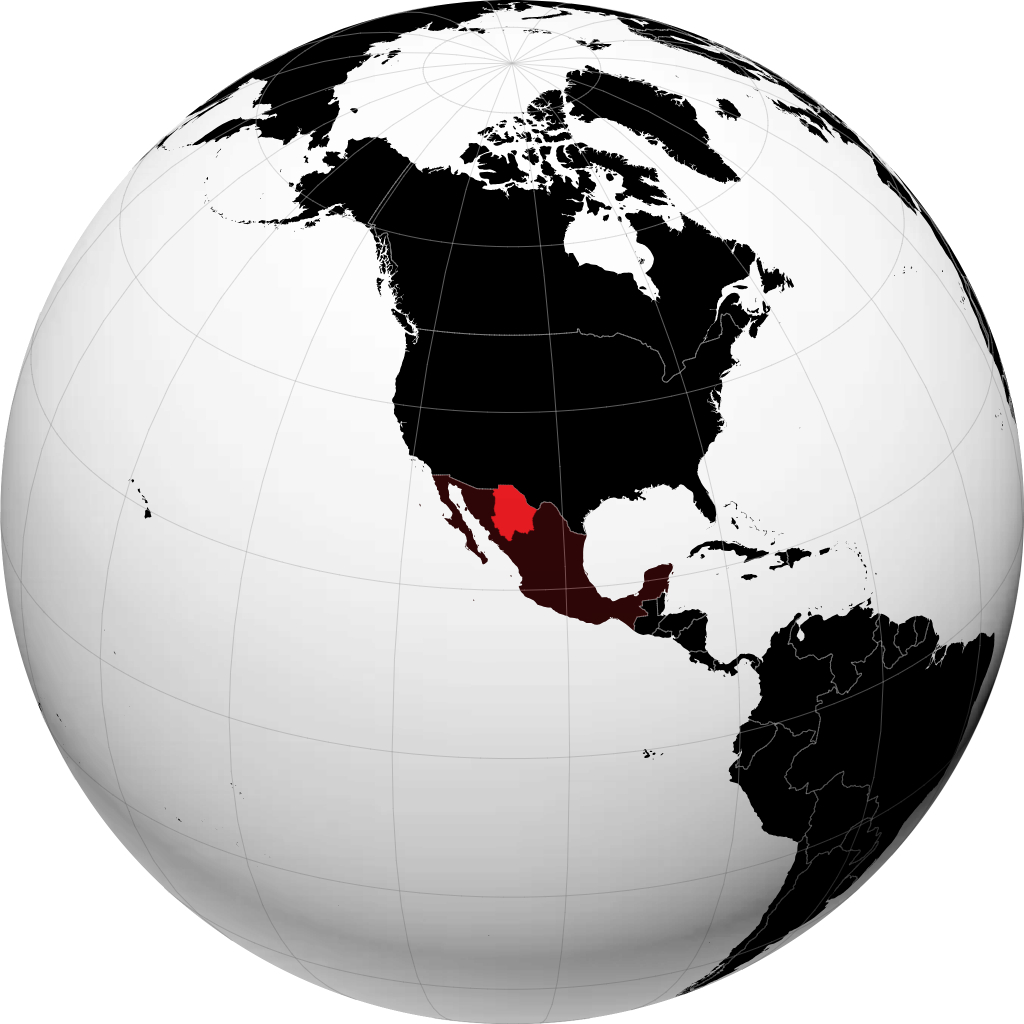 Estado de Chihuahua on the globe