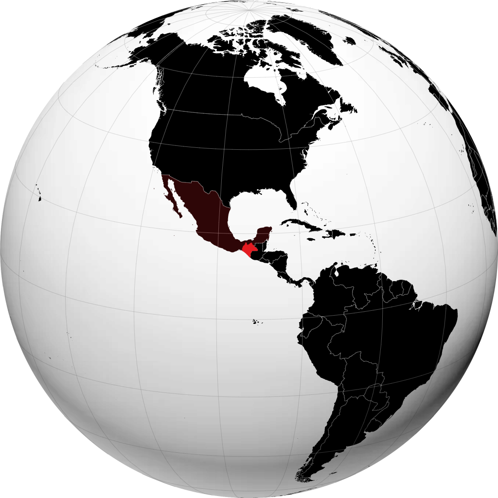 Estado de Chiapas on the globe