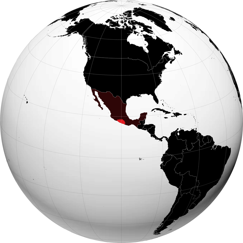 Estado de Guerrero on the globe