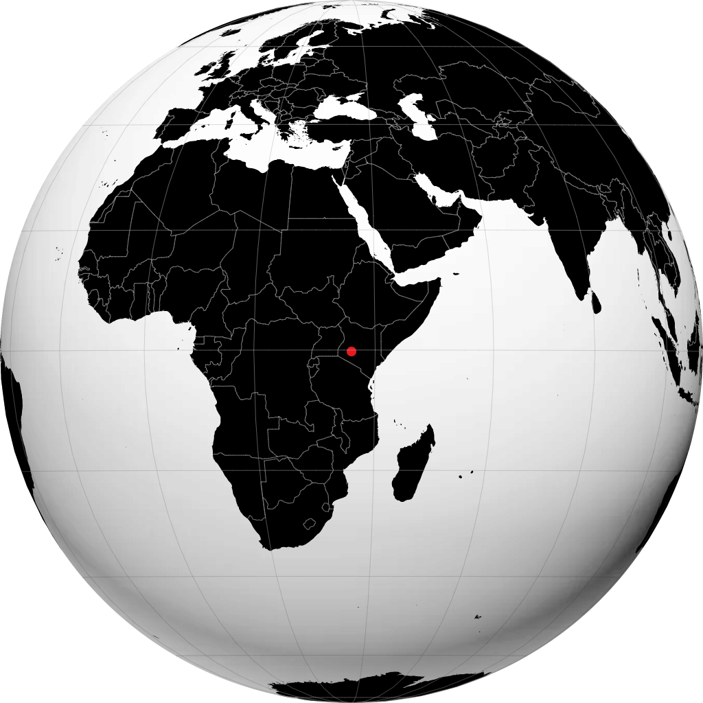 Nakuru on the globe