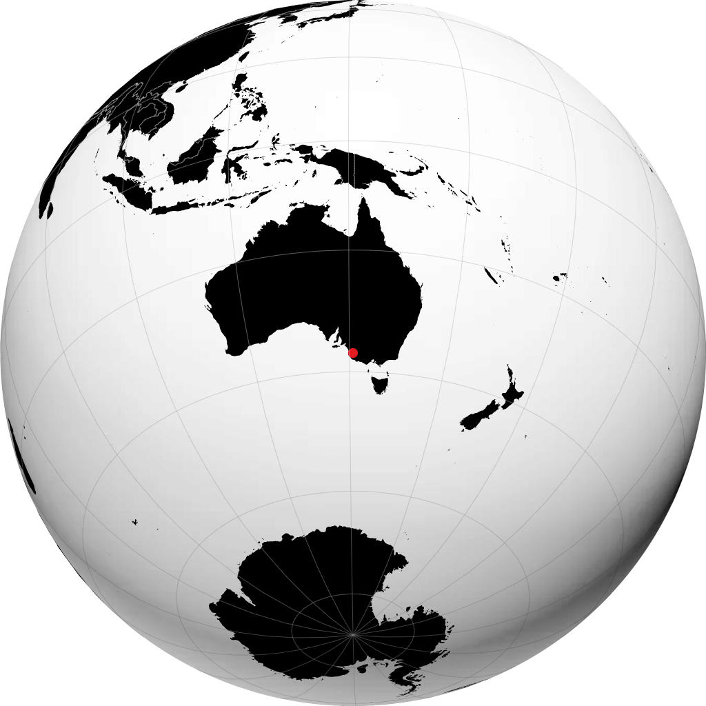 Naracoorte on the globe