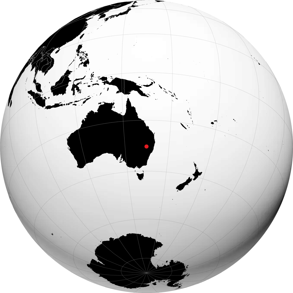 Narrabri on the globe