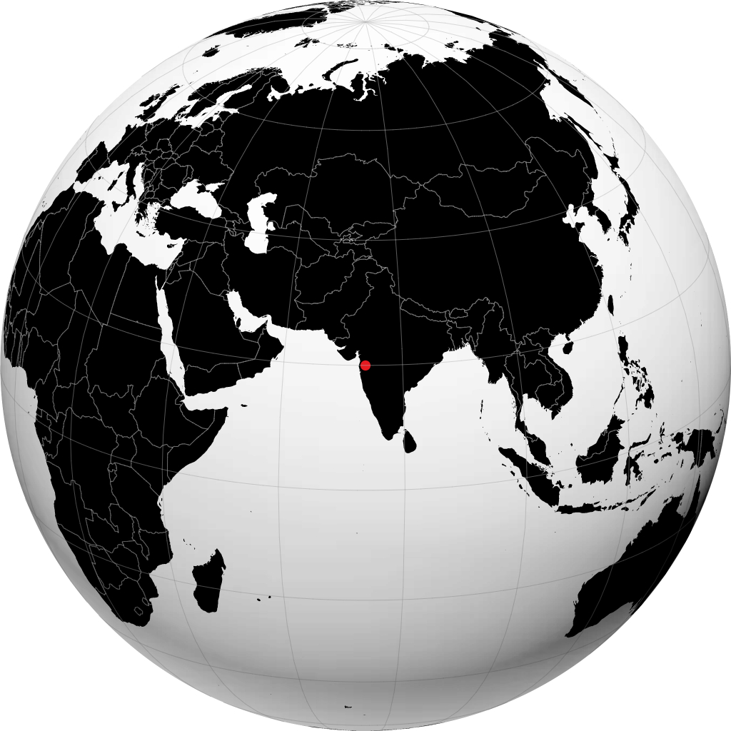 Nashik on the globe