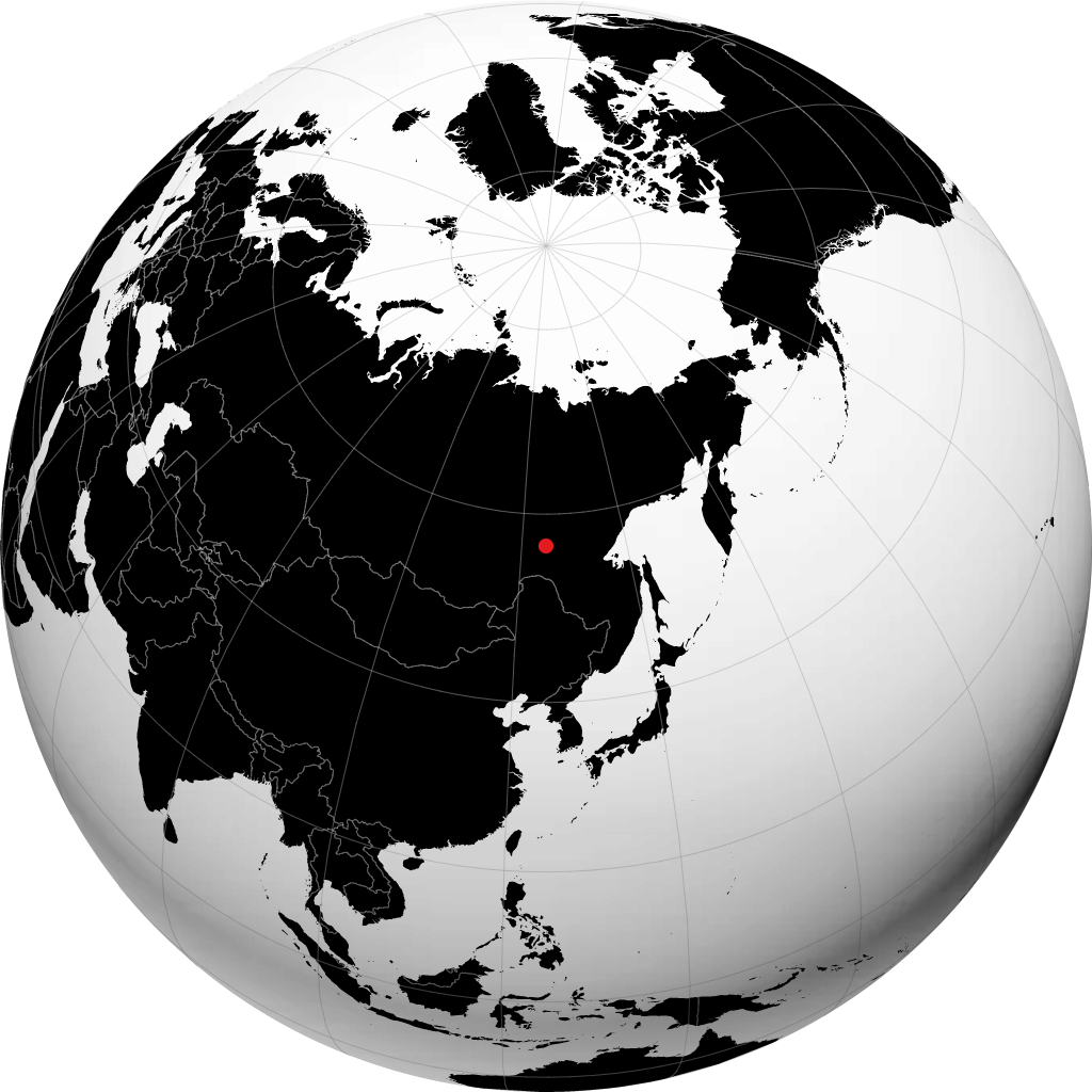 Neryungri on the globe