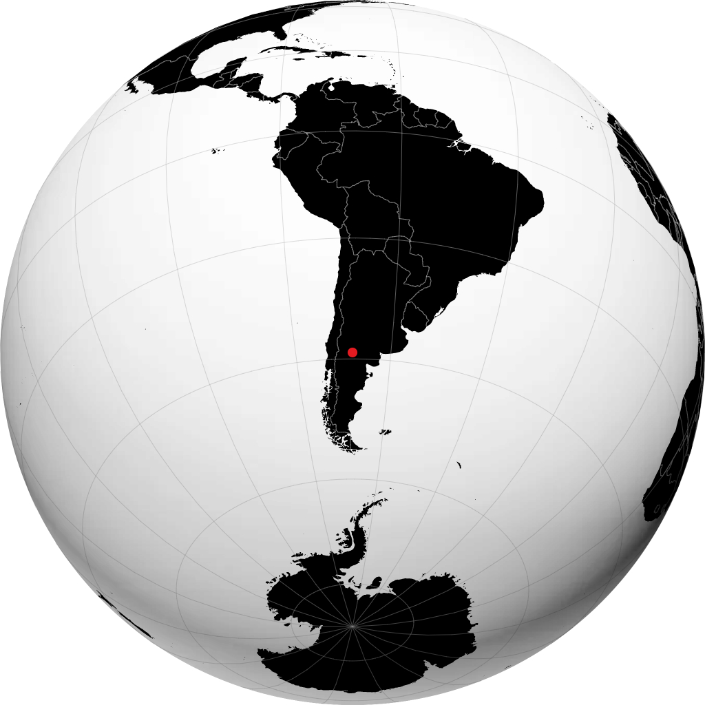 Neuquén on the globe